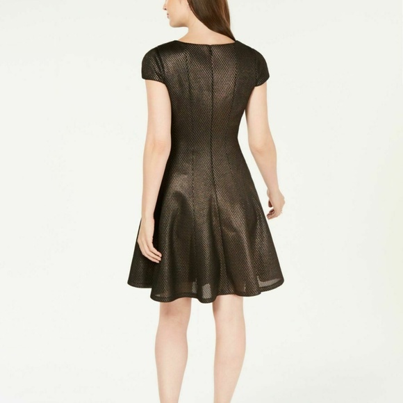 Julia Jordan 6 Bronze Dress V Neck 4AF88 - Picture 3 of 3